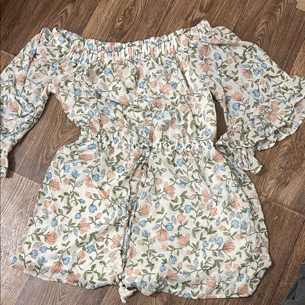 Indulge Floral Off-Shoulder Jumpsuit - Multicolor